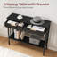 Console 39,4 "avec 2 tiroirs et tablette de rangement ouverte Olague-43362480