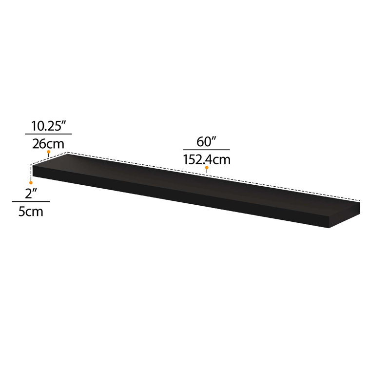 Meekal Engineered Wood Floating Shelf