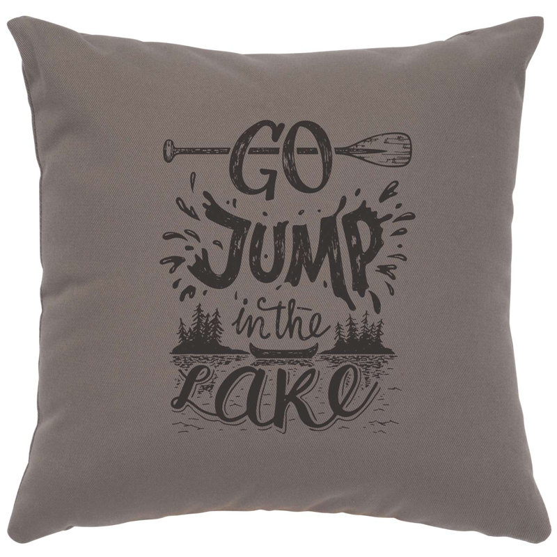 Coussin Wooded River Image - Jump in Lake - Albâtre en coton, Albâtre
