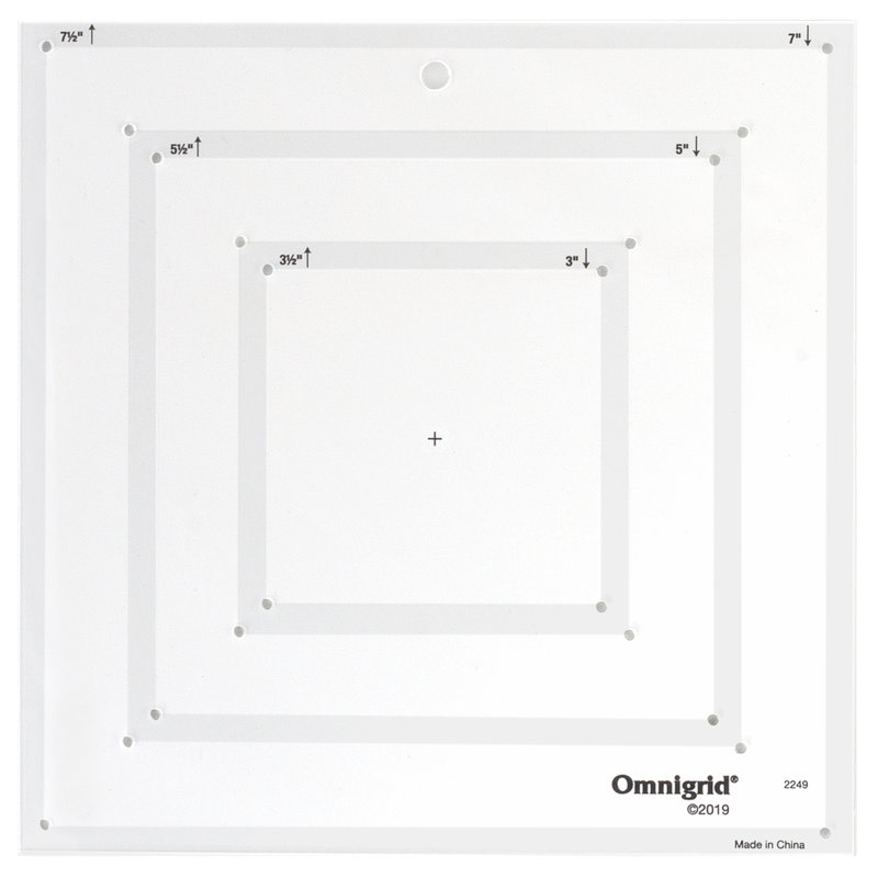 Omnigrid Fussy Cut Template Set, Square Quilting Templates