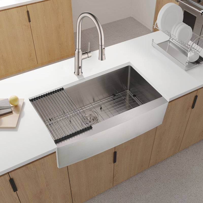 Évier de cuisine en acier inoxydable à tablier simple 36 po x 21 po x 10 po Farmhouse