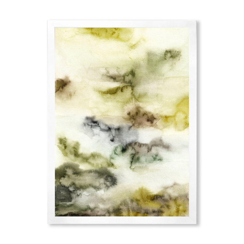 Marbre vert pastel - art mural traditionnel sur toile II, H 32 po x l 16 po x P 1 po, Toile avec cadre blanc