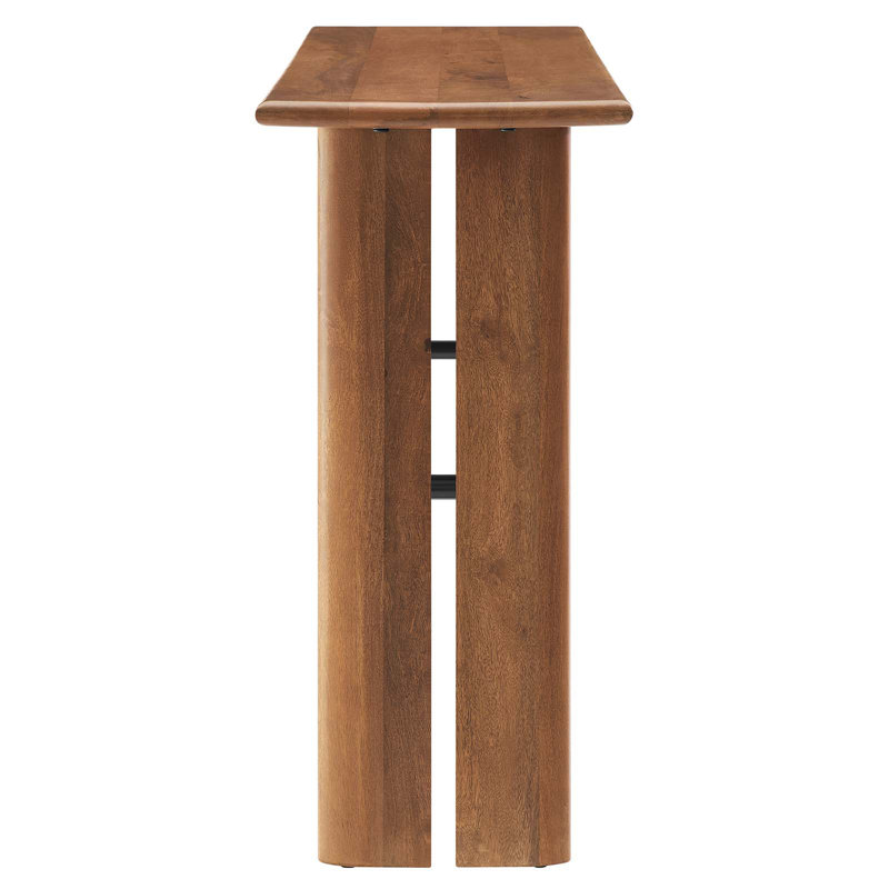 Amistad 46" Walnut Solid Wood Modern Farmhouse Console Table