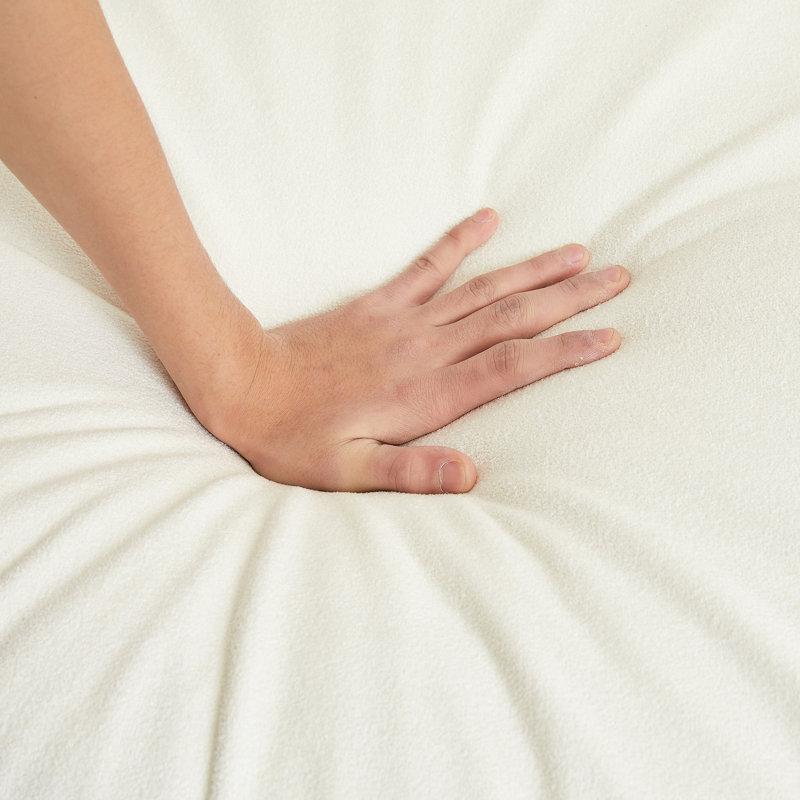 Méridienne beige avec design spacieux et pratique pivotant en chenille douce pratique