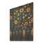 Impression de poteries florales orange et bleues - poterie bohème sur bois-1262390167