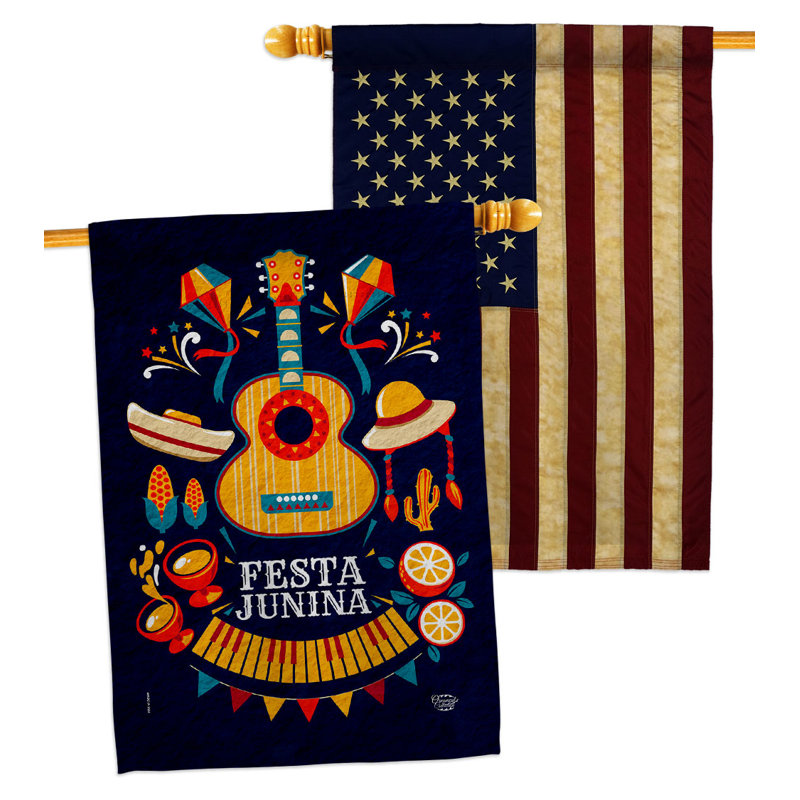 Drapeau de maison en polyester 2 côtés 3 pi 3 po x 2 pi