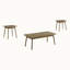 Ensemble de table moderne brun clair 3 pièces Miwa
