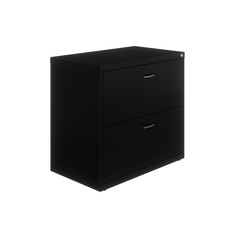30'' Wide 2 -Drawer Steel File Cabinet, Black