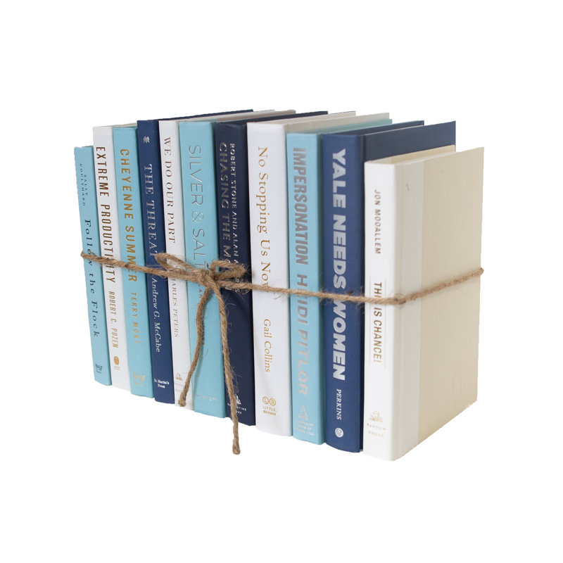 Livres décoratifs - Ensemble de livres Blue Oasis - 1 pied de livres bleus