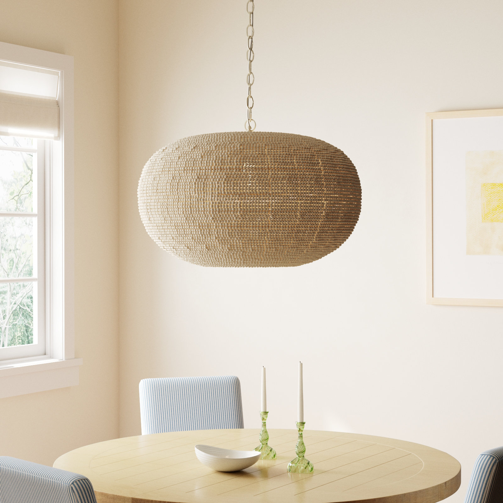 Karlene 3 Light Wood Dimmable Pendant