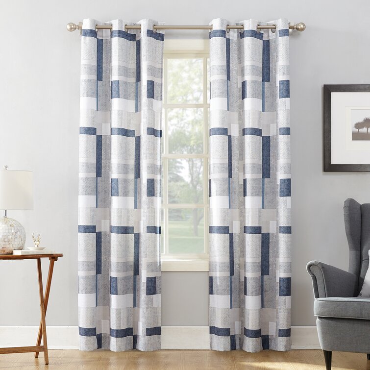 Kitson Polyester Semi-Sheer Curtain Panel