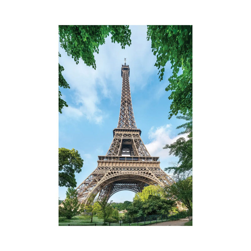 Eiffel Tower In Summer, Paris, France by Jan Becke - Wrapped Canvas Print, 20.32 cm H x 30.48 cm W