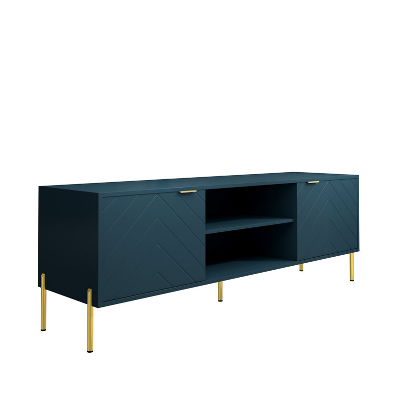 Meuble télé multifonctionnel unique avec lumière DEL, Vert