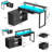 Ameliore 55.1" L Shaped Computer Desk with File Drawer, LED Lights and Keyboard Tray-595325558
