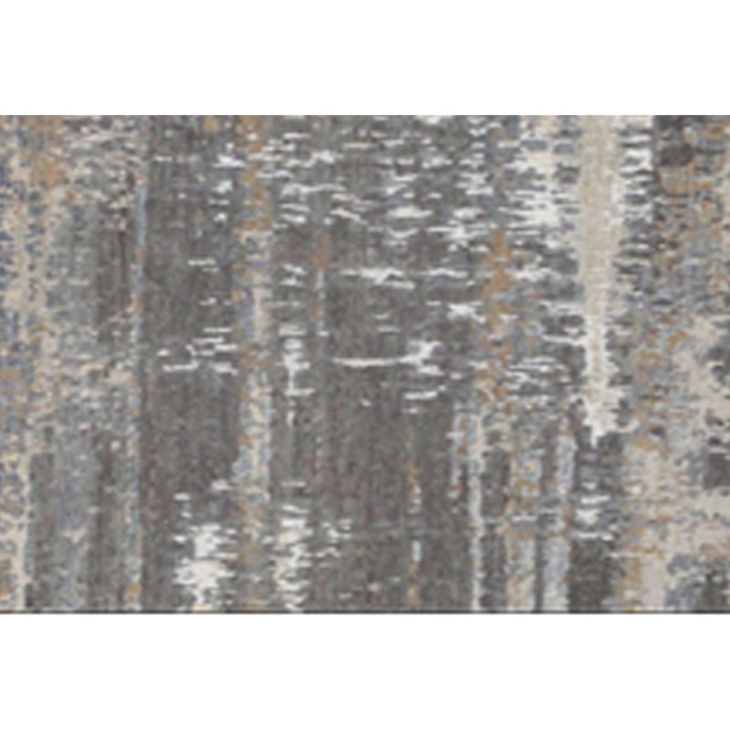 Tapis argenté et bleu noué à la main de haute qualité