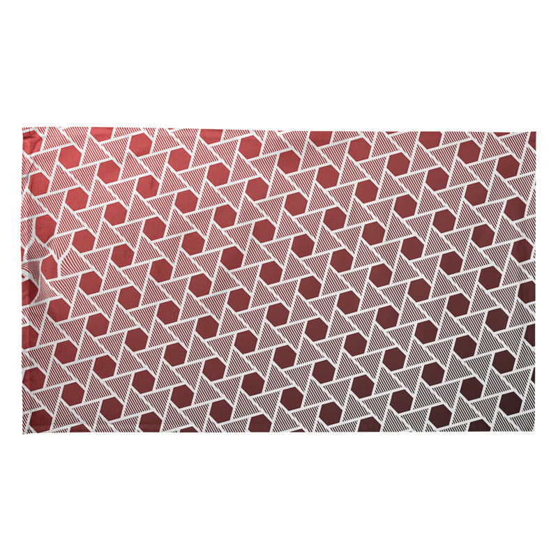 Tea Towel Kitchen Towel, Black/Red, Polyester Twill