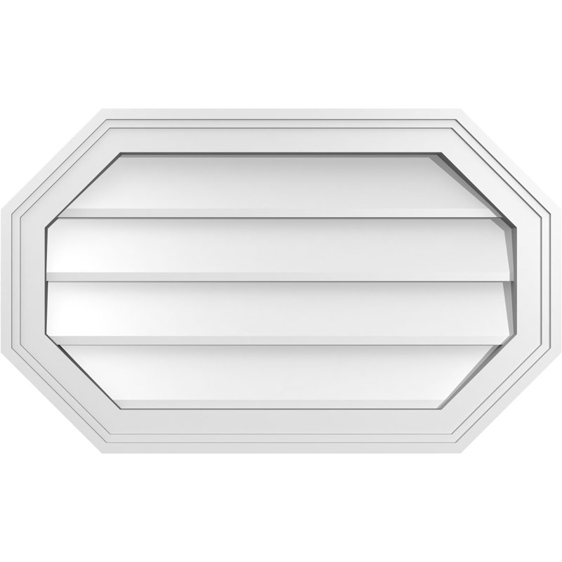 Évent horizontal gondole allongé en surface octogonal Signature, H 16 po x l 26 po x P 1,5 po