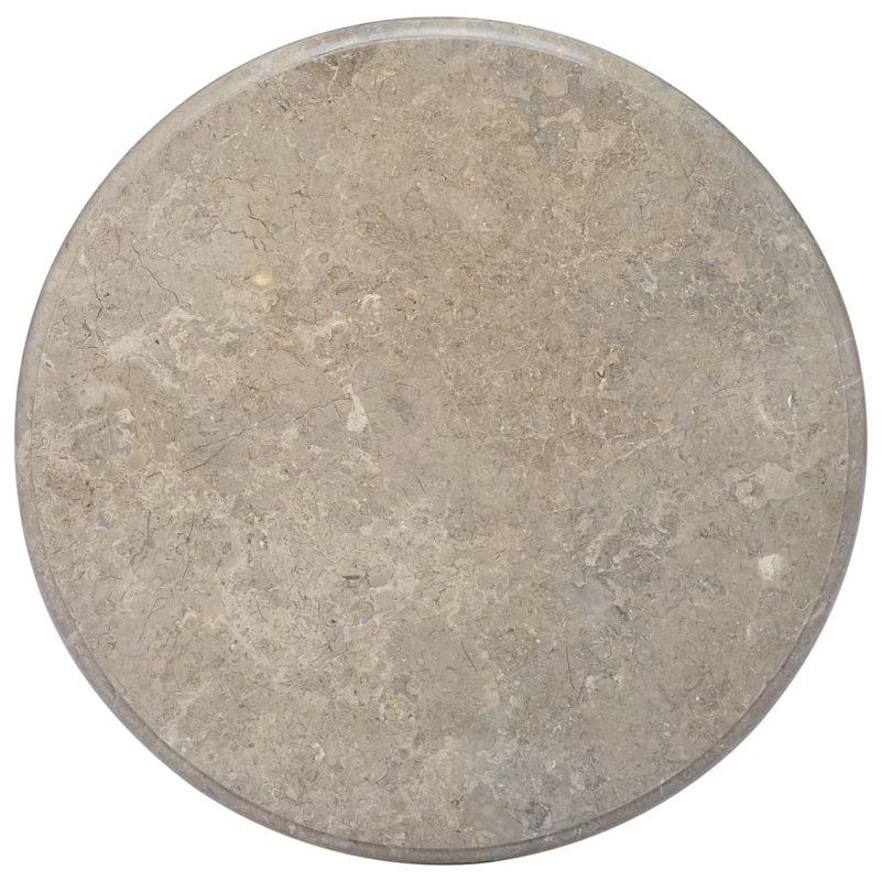 Plateau de table en marbre Adeoye, gris, H 1 po x l 27,6 po x P 27,6 po