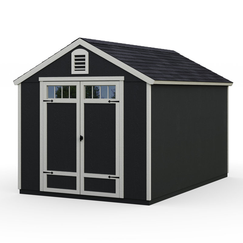 Greenbriar 8 ft. W x 10 ft. D Wood Storage Shed With Floor, Yes