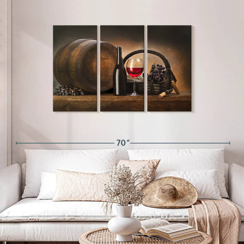 Yarlin Barrel Of Red Grape Wine, 28" H x 45" W