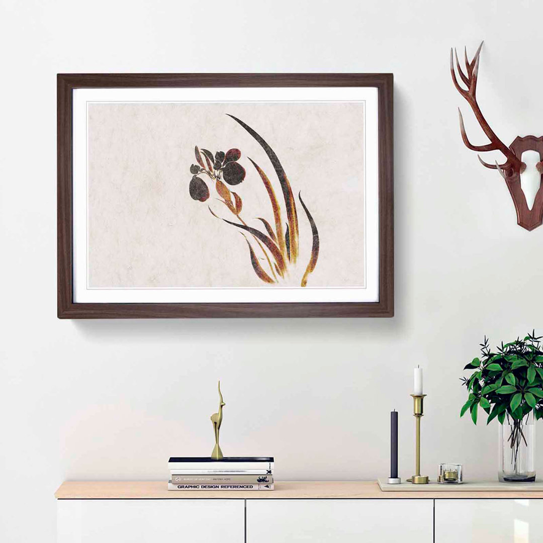 Iris Flower by Shibata Zeshin - Framed Print