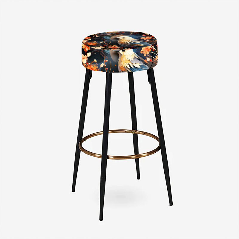 Ensemble de 2 tabourets de bar tropicaux - couleurs tropicales