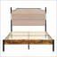 Structure de grand lit avec tête de lit tapissier, lumières DEL, rangement sous le lit et conception silencieuse pour un confort moderne-1375991770