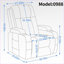 Fauteuil inclinable électrique inclinable avec massage, chaleur lombaire, USB, porte-gobelets | Noir | Métal Bois-1505229991
