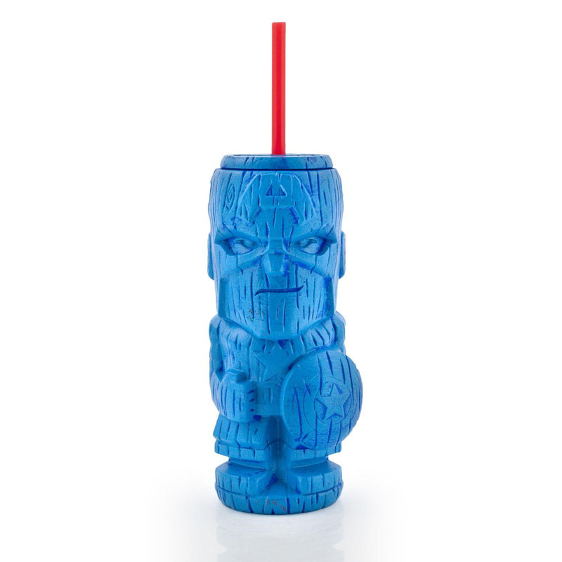 Gobelet Geeki Tikis Marvel Captain America | Tasse de style Tiki | Peut contenir 19 onces