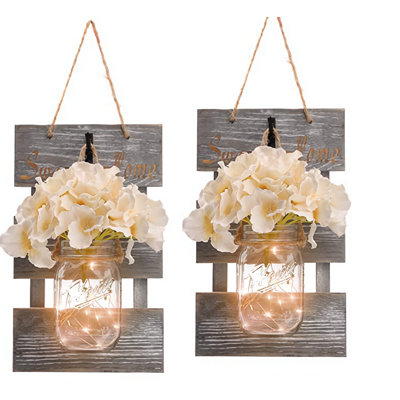Larelle 2-Pack Rustic Wall Sconces with Hangers