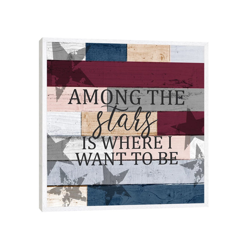 Among The Stars by Kimberly Allen - Print on Canvas, White Framed, 93.98cm H x 93.98cm W x 3.81cm D