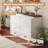 Queen Murphy Bed Frame with Charging Station, Convertible Chest Bed Cabinet, Space-Saving Design