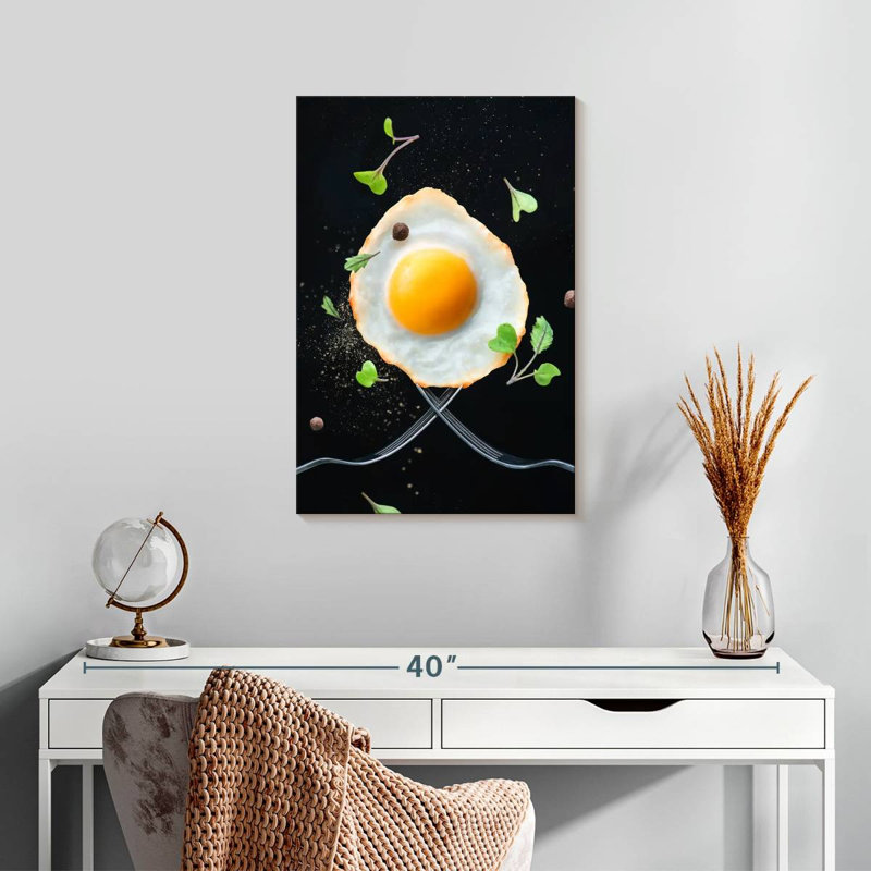 Œuf frit Yarlin pour le petit déjeuner, H 24 po x l 16 po