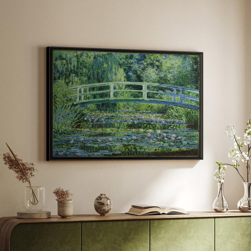 Paysage rétro - CI, H 27 po x l 41 po x P 2 po, Toile avec cadre flottant noir