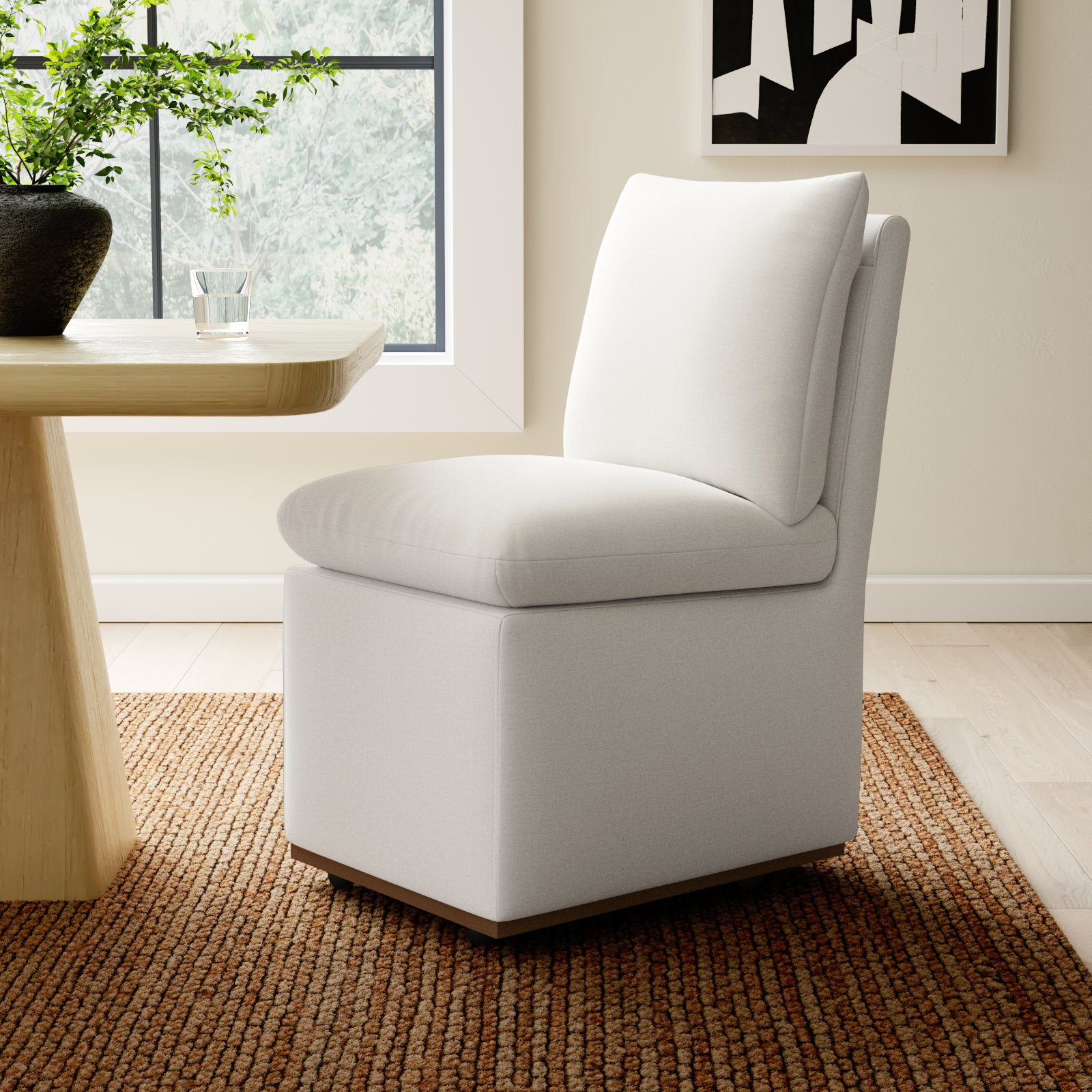 Bobbi Cotton Dining Chair, Prestige Pearl Tweed