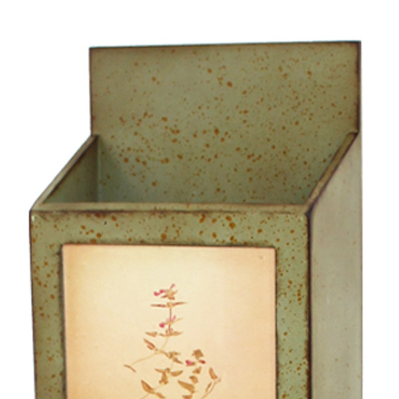 41,54 x 5,12 x 9,25 vert rustique vertical - porte-journaux