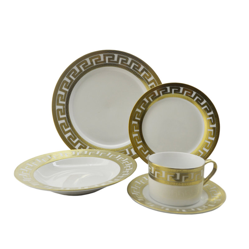 Poulin 40 Piece Ceramic Dinnerware Set - Service for 8