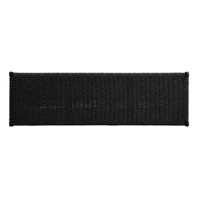 Piper Solid Wood Bench with Woven Rope Seat