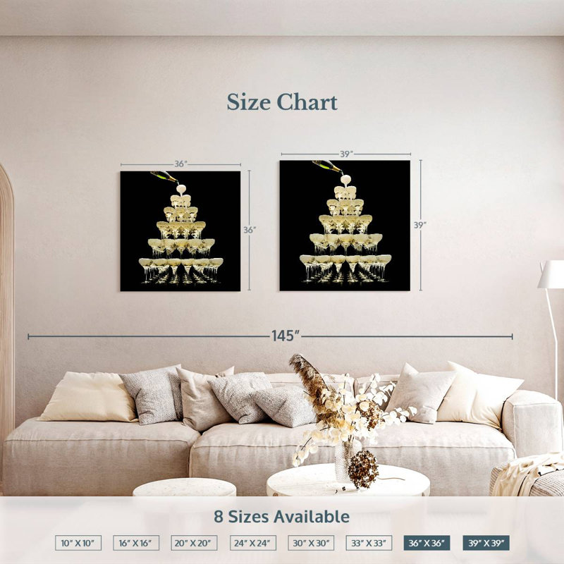 Yarlin Champagne Tower, 39" H x 39" W