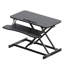 Convertisseur de bureau assis-debout, 32 pouces avec cadre stable pour un travail parfait sur deux écrans et un ordinateur portable, noir, construction de joie de Noël