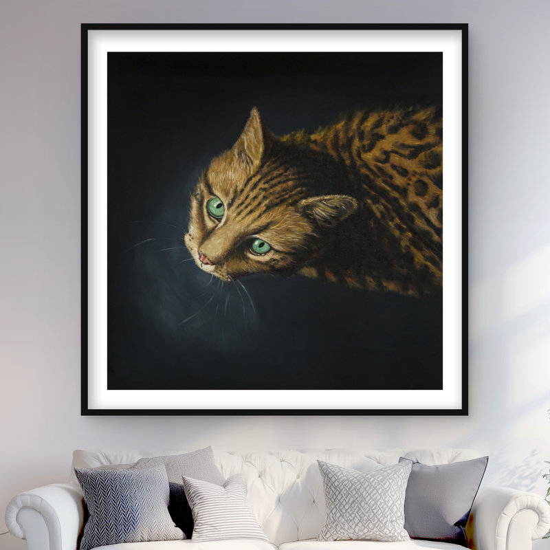 Imprimé mat avec cadre Bengal Cat | Décoration féline
