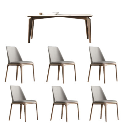 Modern simple rock plate light luxury dining table sets