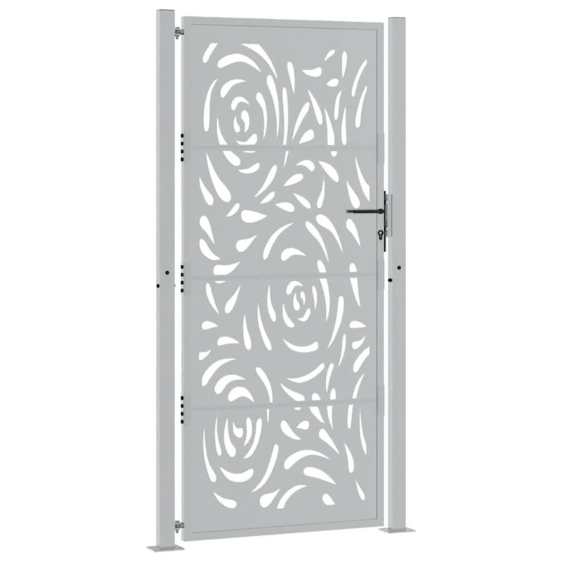  Garden Gate Steel Flame Design, Rusty, 105 x 205 cm