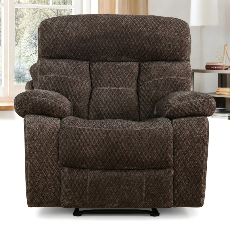 Intelligent Brown Cashmere Fleece Recliner Chair - Touch Control Adjustable Reclining Sofa Chair For Living Room, Solid Wood Frame, Double Springs, High Density Foam For Ultimate Comfort & Sleep