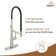 Spring Neck Standard Kitchen Faucet with Dual-Function spray head and Deck Plate