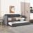 Twin Size Upholstered Daybed With Trundle And USB Charging Design, Velvet Upholstered Daybed Frame, Twin Sofa Bed For Living Room Bedroom, No Box Spring Needed,Plush Velvet Fabric-1828184538