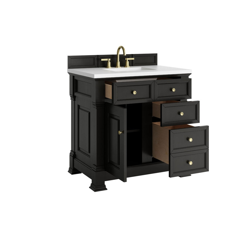 Brookfield 36'' W Single Vanity, Widespread, Pecan, Siberian