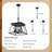 ??4-Light Farmhouse Chandelier Pendant Light - Adjustable Height - Rustic Steel Design - For Dining Room & Kitchen-893068000