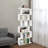 S-Shaped Bookshelf 6-Tier Floorstanding Bookshelf Modern Geometric Bookcase