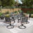 Williamsburg 6-Person Powder Coated Steel Patio Dining Set with Round Table and Cushions